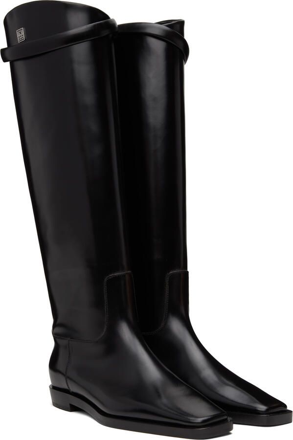 TOTEME Black 'The Riding' Tall Boots - Picture 2