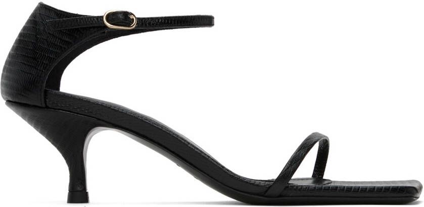 TOTEME Black 'The Strappy' Heeled Sandals - Picture 5