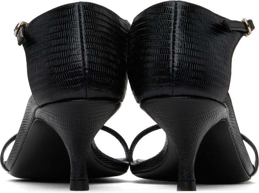 TOTEME Black 'The Strappy' Heeled Sandals