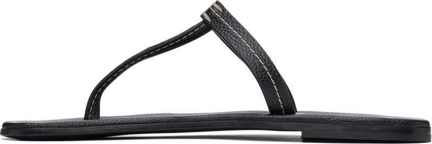Totême Black 'The T-Strap' Sandals - Picture 4