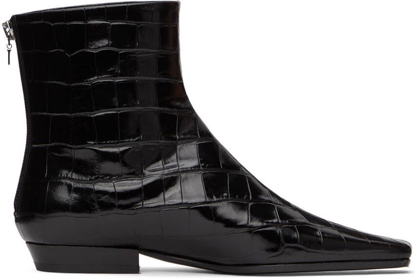 Totême Black Western Ankle Boots - Picture 5