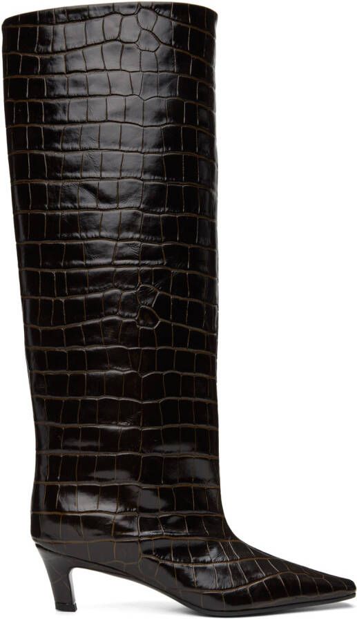 Totême Brown 'The Wide Shaft' Boots - Picture 2