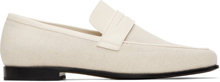 TOTEME Off-White 'The Canvas' Penny Loafers - Picture 5
