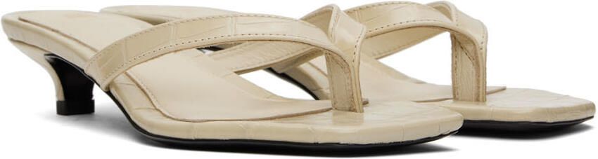 Totême Off-White 'The Flip-Flop' Heeled Sandals - Picture 2