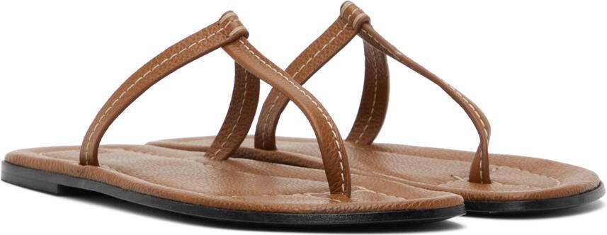 Totême Tan 'The T-Strap' Sandals - Picture 2