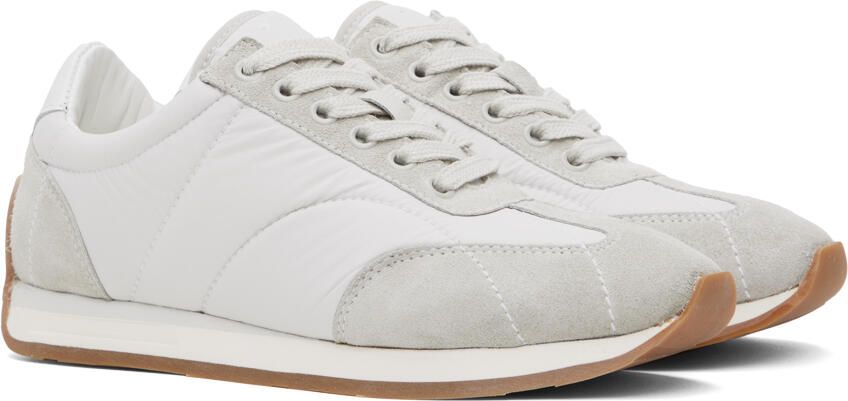 TOTEME White & Gray Sporty Sneakers - Picture 2