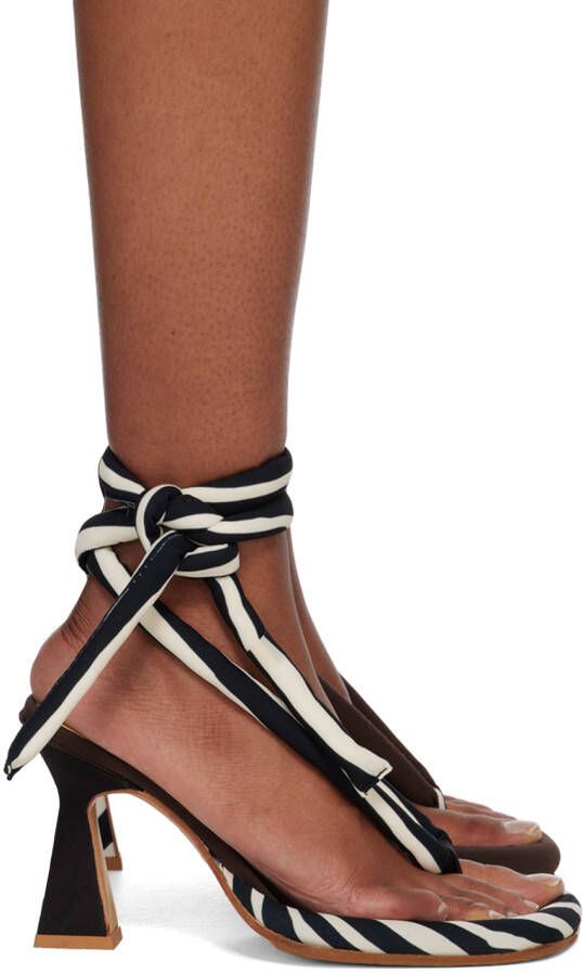 Ugo Paulon Black & Brown Gibbs Heeled Sandals - Picture 5