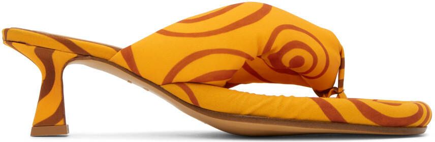 Ugo Paulon SSENSE Exclusive Orange Patel Heeled Sandals