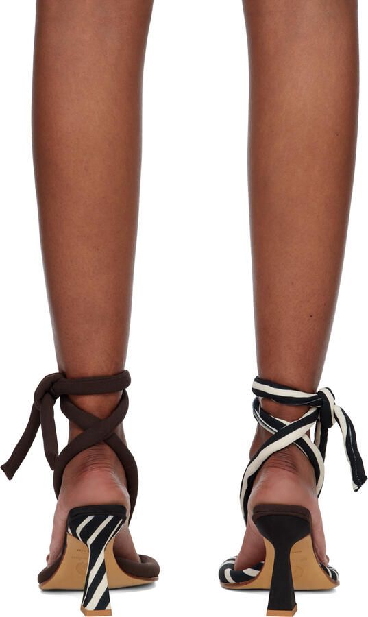 Ugo Paulon Black & Brown Gibbs Heeled Sandals - Picture 3