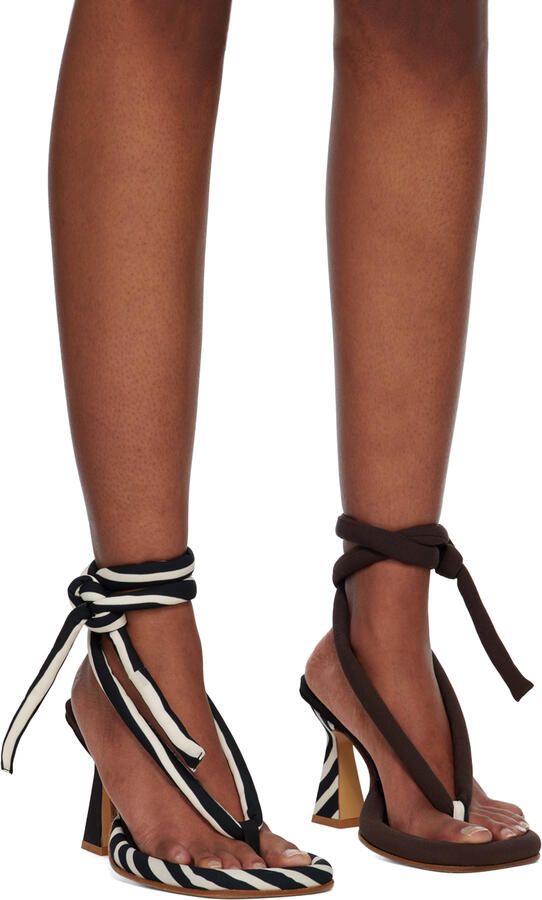 Ugo Paulon Black & Brown Gibbs Heeled Sandals