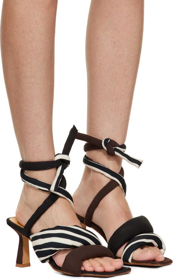 Ugo Paulon Black & Brown Yuri 2 Heeled Sandals