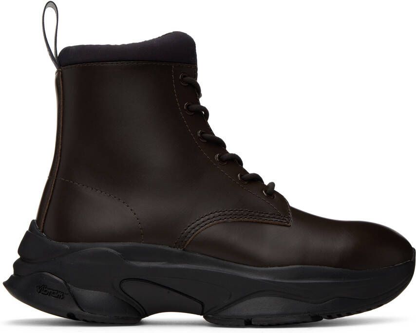 UNDERCOVER Brown Lace-Up Boots - Picture 4