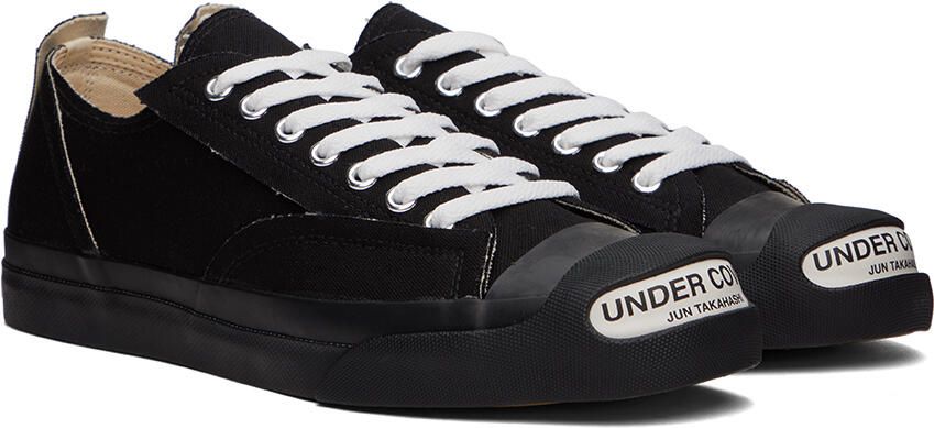 UNDERCOVER Black Raw Edge Sneakers - Picture 2