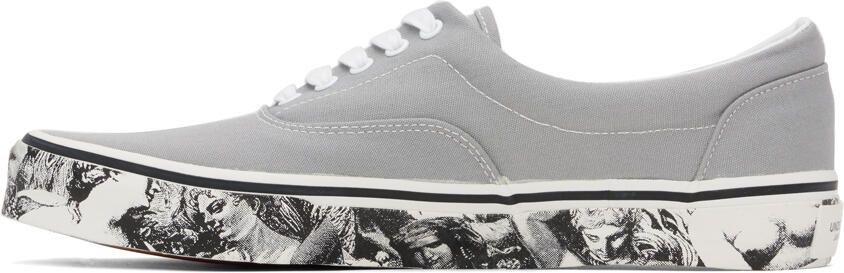 UNDERCOVER Gray Printed Sneakers - Picture 4