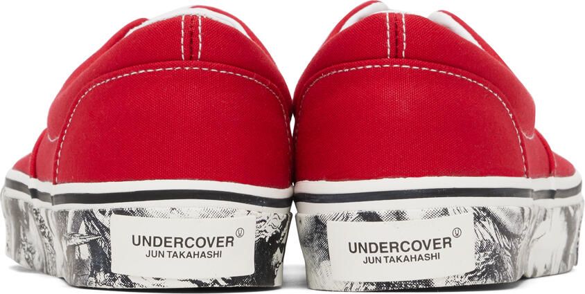 UNDERCOVER Red Printed Sneakers