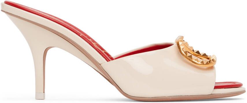 Valentino Garavani Beige Alcove Heeled Mules - Picture 5