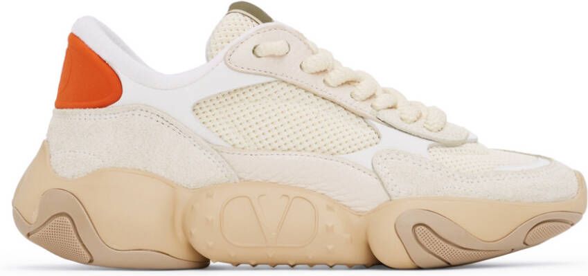 Valentino Garavani Beige Bubbleback Sneakers