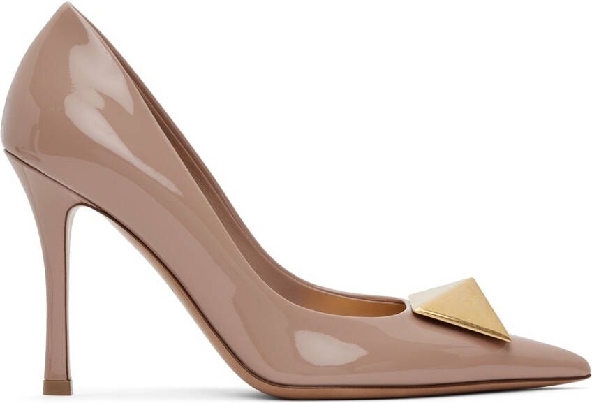 Valentino Garavani Beige One Stud Heels