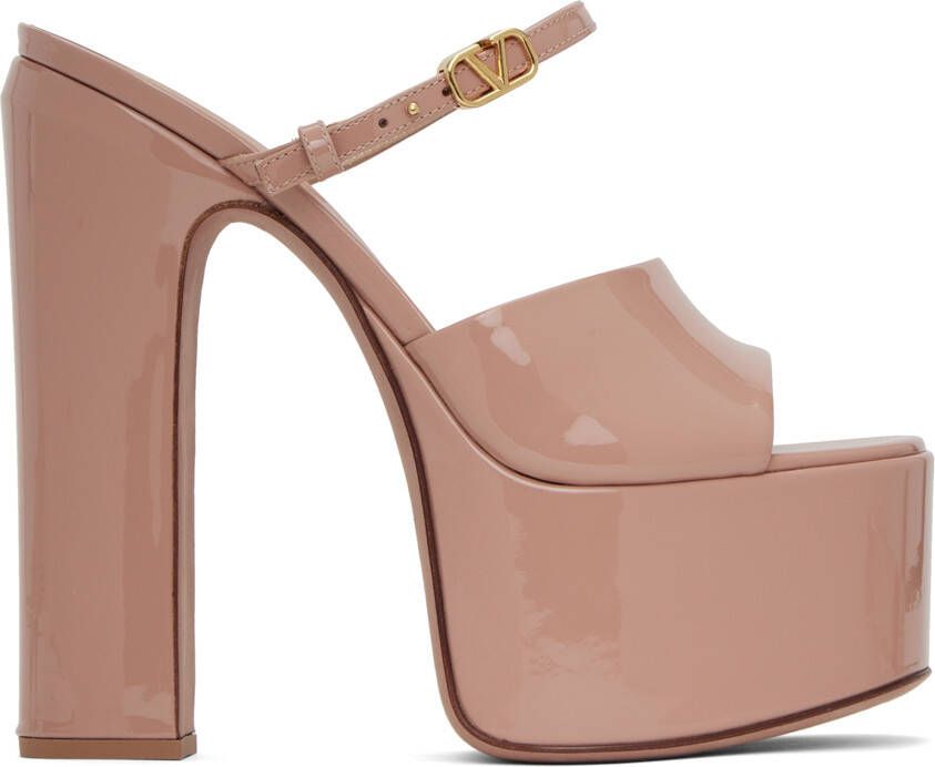 Valentino Garavani Beige Tan-Go Heeled Sandals - Picture 5