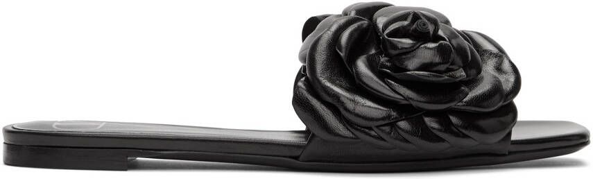 Valentino Garavani Black 03 Rose Edition Atelier Petal Flat Sandals - Picture 5