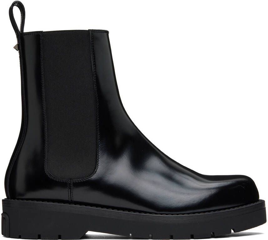 Valentino Garavani Black Beatle VG Camden Chelsea Boots - Picture 5