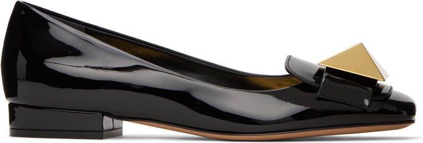 Valentino Garavani Black One Stud Loafers - Picture 5