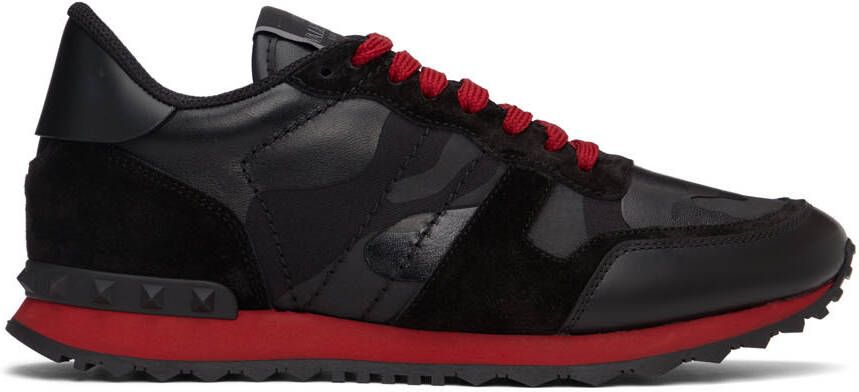 Valentino Garavani Black Rockrunner Sneakers