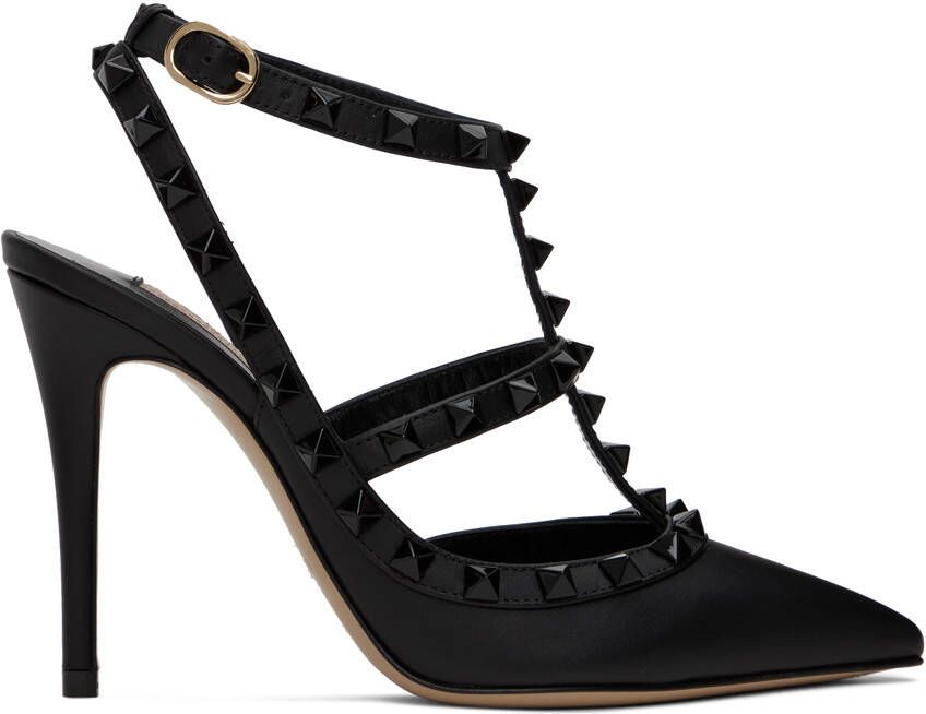 Valentino Garavani Black Rockstud 100 Heels - Picture 5