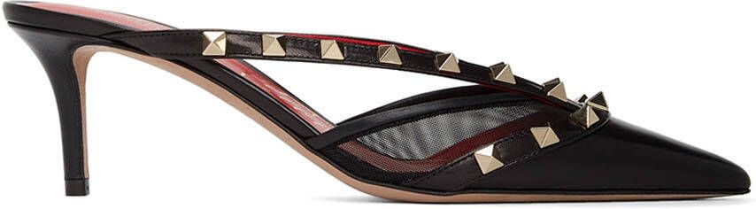 Valentino Garavani Black Rockstud Alcove Mules - Picture 5