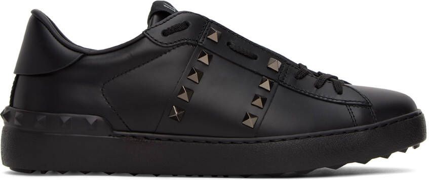 Valentino Garavani Black Rockstud Untitled Sneakers