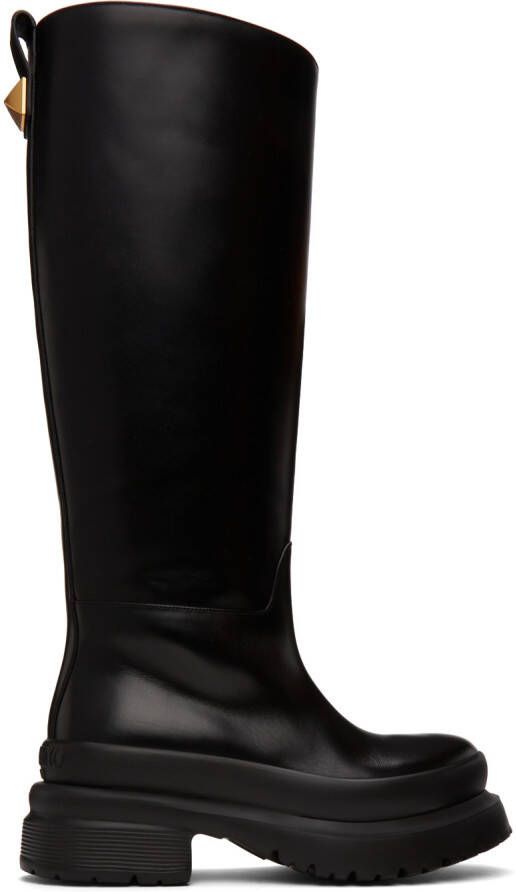 Valentino Garavani Black Roman Stud Boots