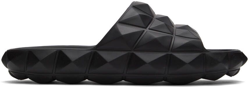 Valentino Garavani Black Roman Stud Turtle Slides