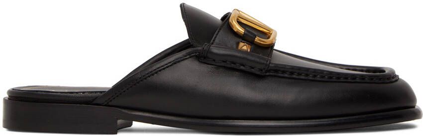 Valentino Garavani Black Sabot Loafers - Picture 5