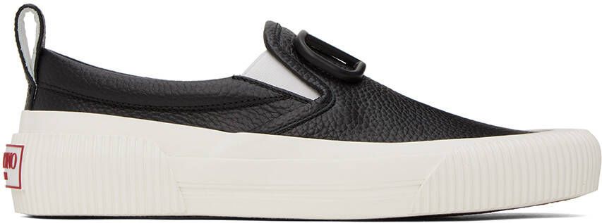 Valentino Garavani Black Slip-On VLogo Sneakers
