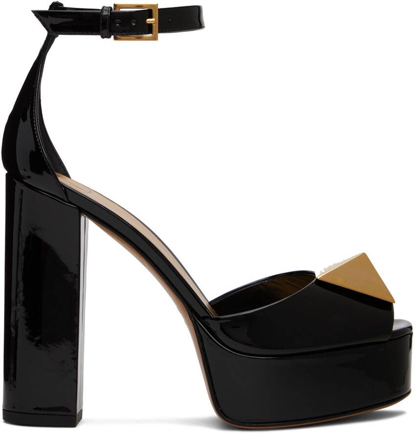 Valentino Garavani Black Stud 120 Heeled Sandals - Picture 5