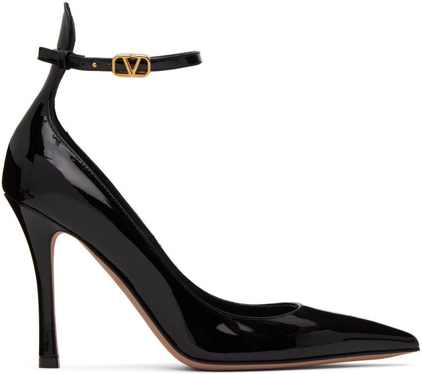 Valentino Garavani Black Tan-Go 100 Heels - Picture 5