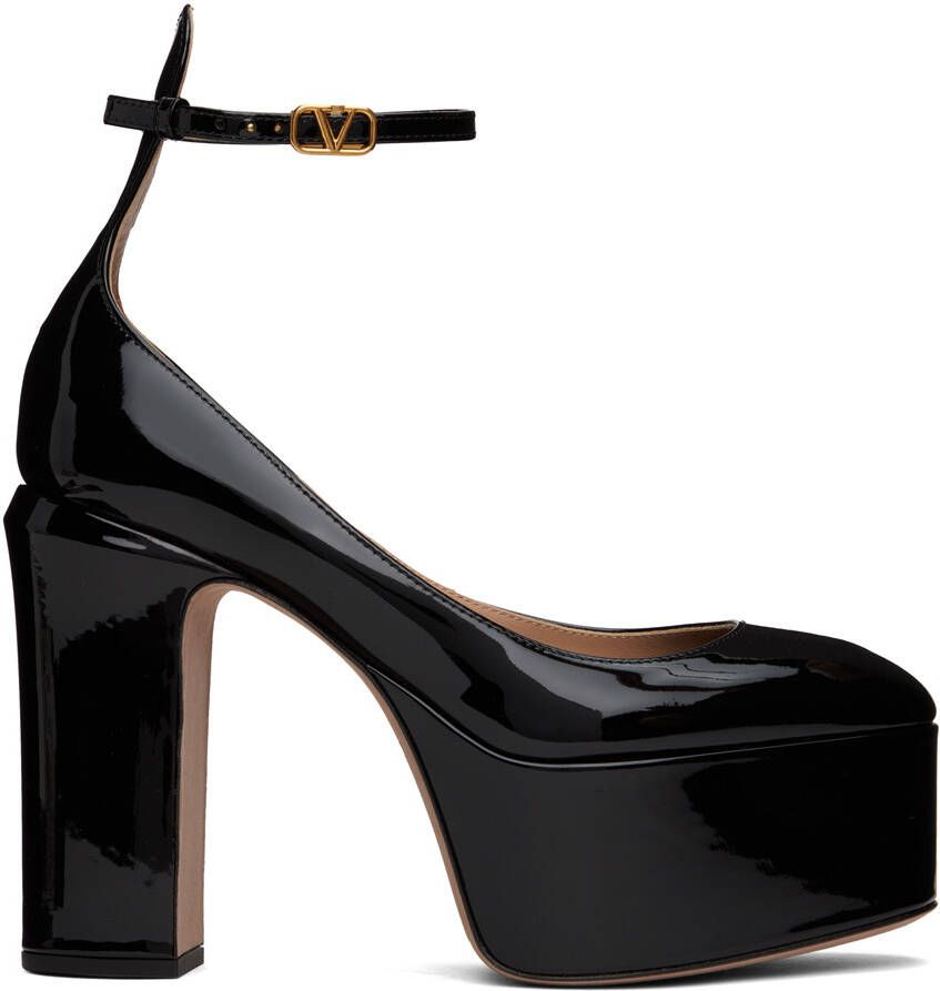Valentino Garavani Black Tan-Go 120 Heels