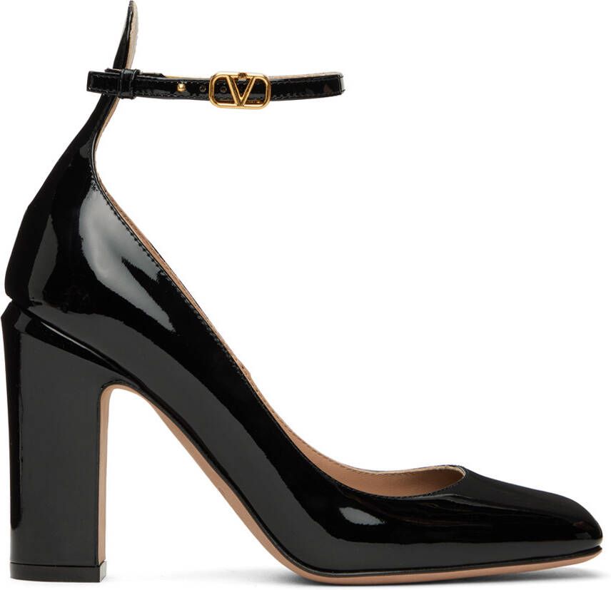 Valentino Garavani Black Tan-Go Heels - Picture 5