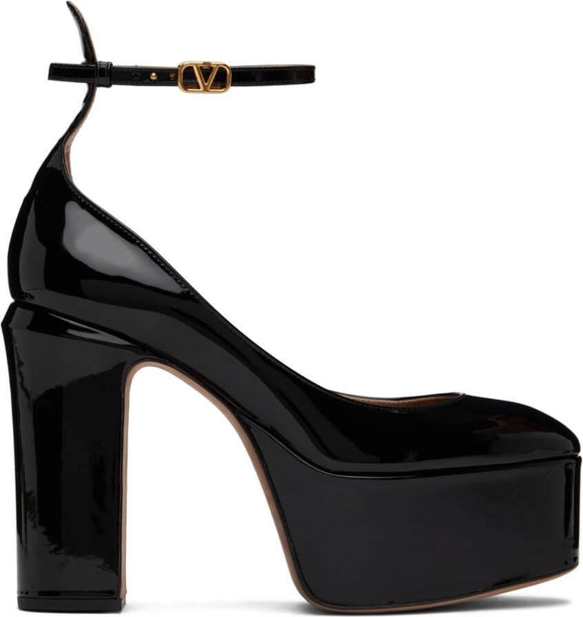 Valentino Garavani Black Tan-Go Heels - Picture 5