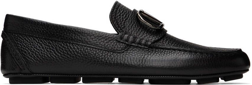 Valentino Garavani Black VLogo Driving Loafers - Picture 5