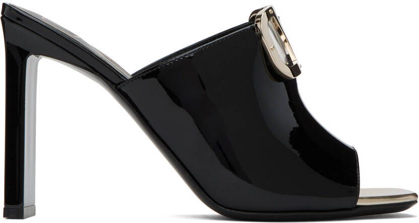 Valentino Garavani Black VLogo Heeled Sandals - Picture 5