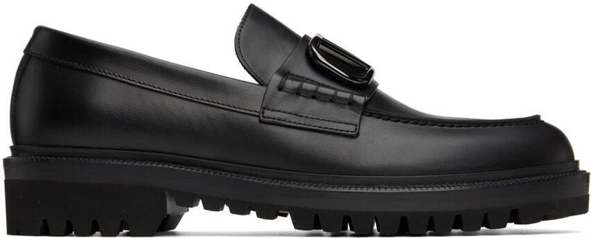 Valentino Garavani Black VLogo Loafers - Picture 5