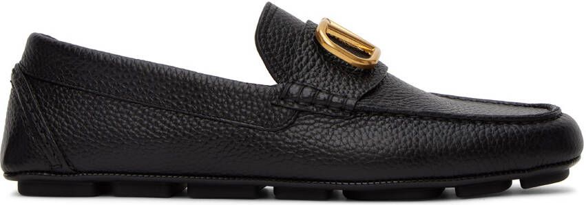 Valentino Garavani Black VLogo Loafers
