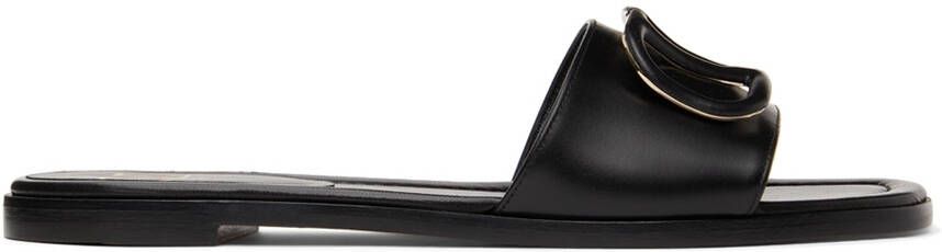 Valentino Garavani Black VLogo Sandals - Picture 5