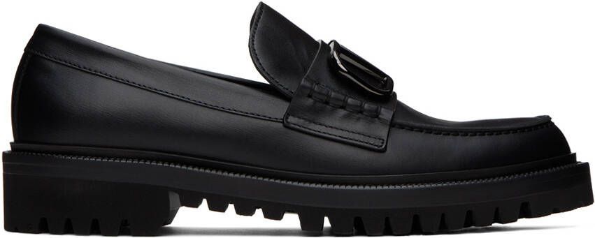 Valentino Garavani Black VLogo Signature Loafers