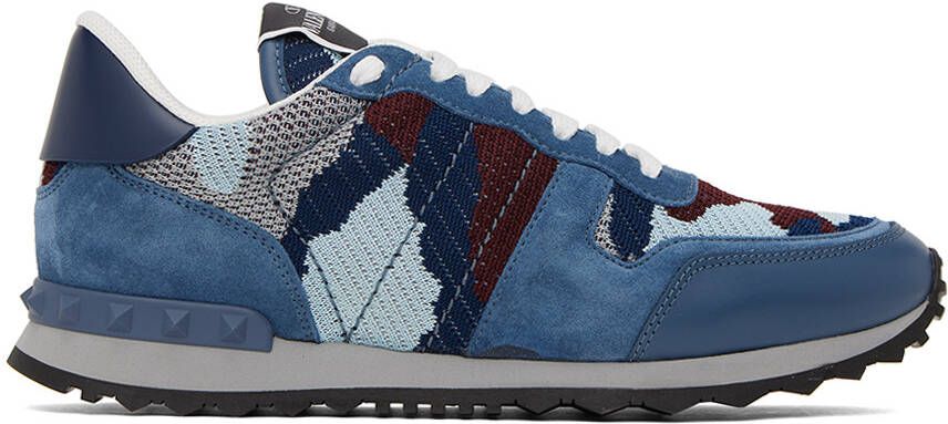 Valentino Garavani Blue Rockrunner Sneakers - Picture 5