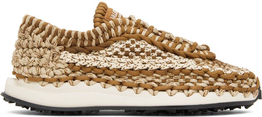Valentino Garavani Brown Crochet Sneakers - Picture 5