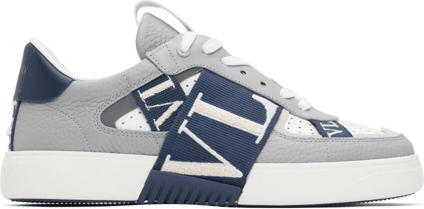 Valentino Garavani Gray & Blue 'VL7N' Sneakers
