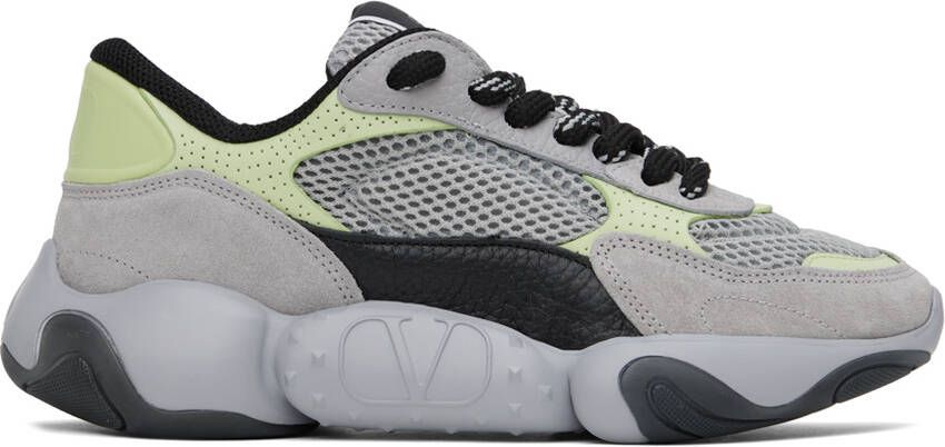 Valentino Garavani Gray Bubbleback Sneakers - Picture 5
