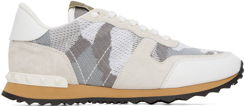 Valentino Garavani Gray Rockrunner Sneakers - Picture 5